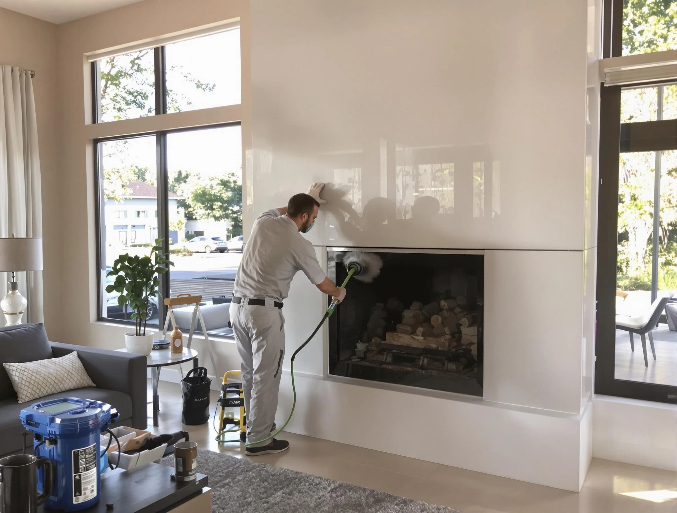 Mansfield Chimney Sweep performing thorough soot removal in Mansfield, MA