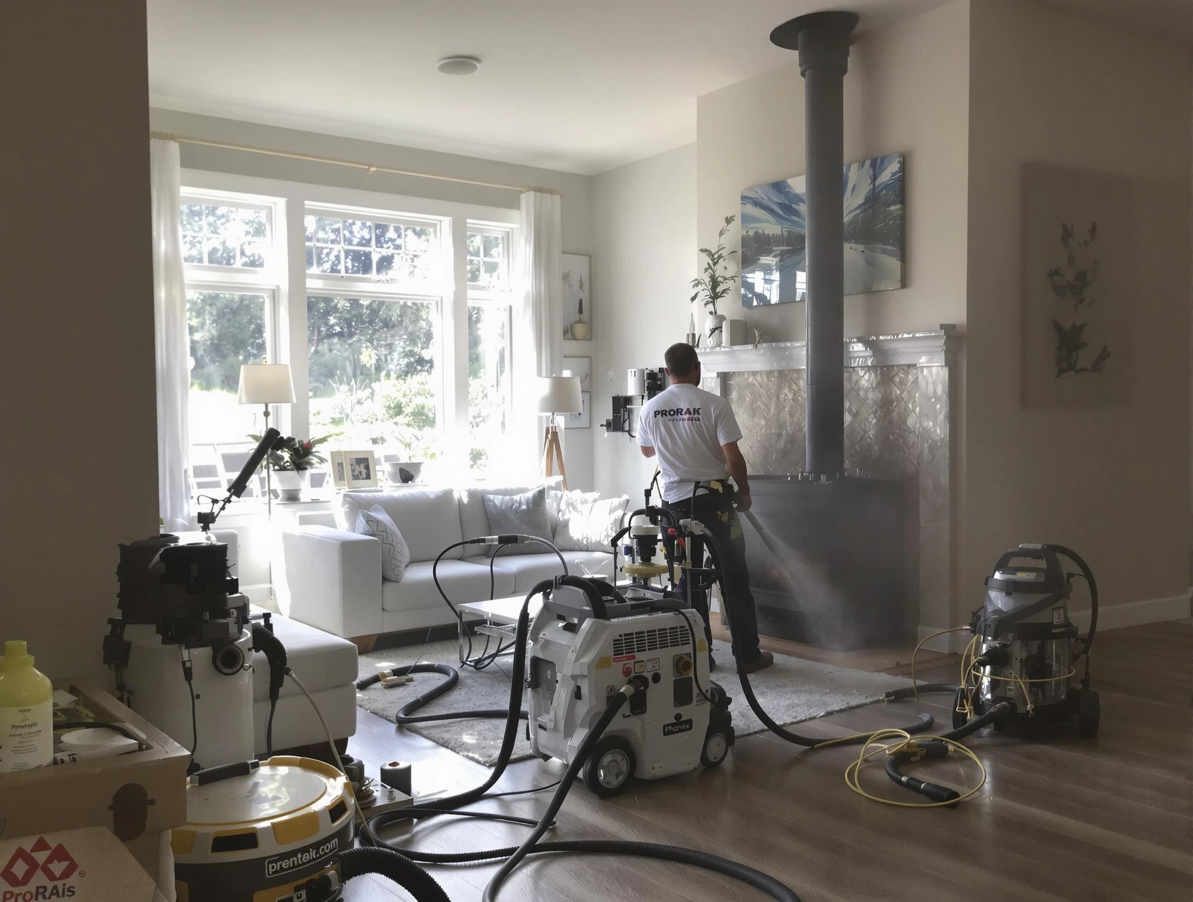 Soot removal service by Mansfield Chimney Sweep for a fireplace in Mansfield, MA
