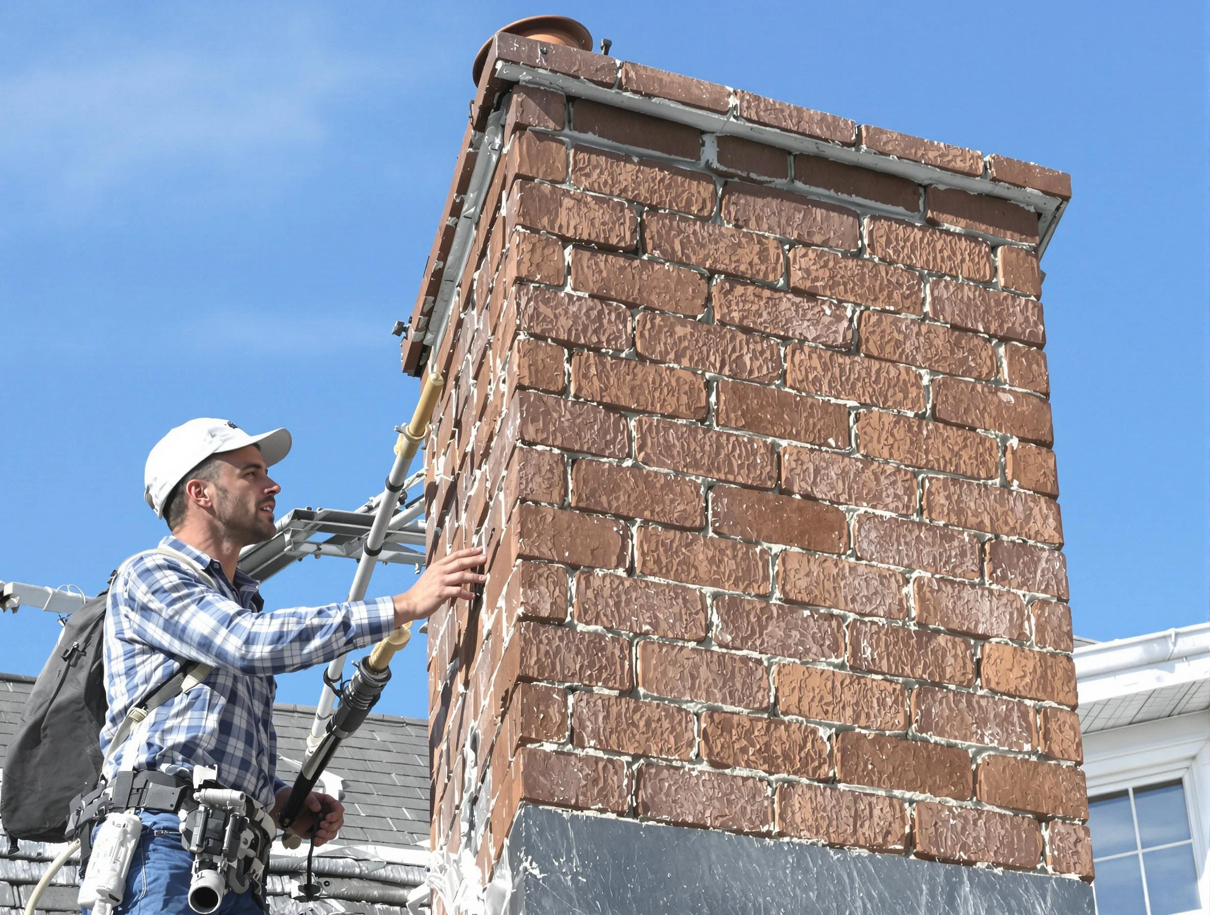 Brickwork for a chimney rebuild by Mansfield Chimney Sweep in Mansfield, MA