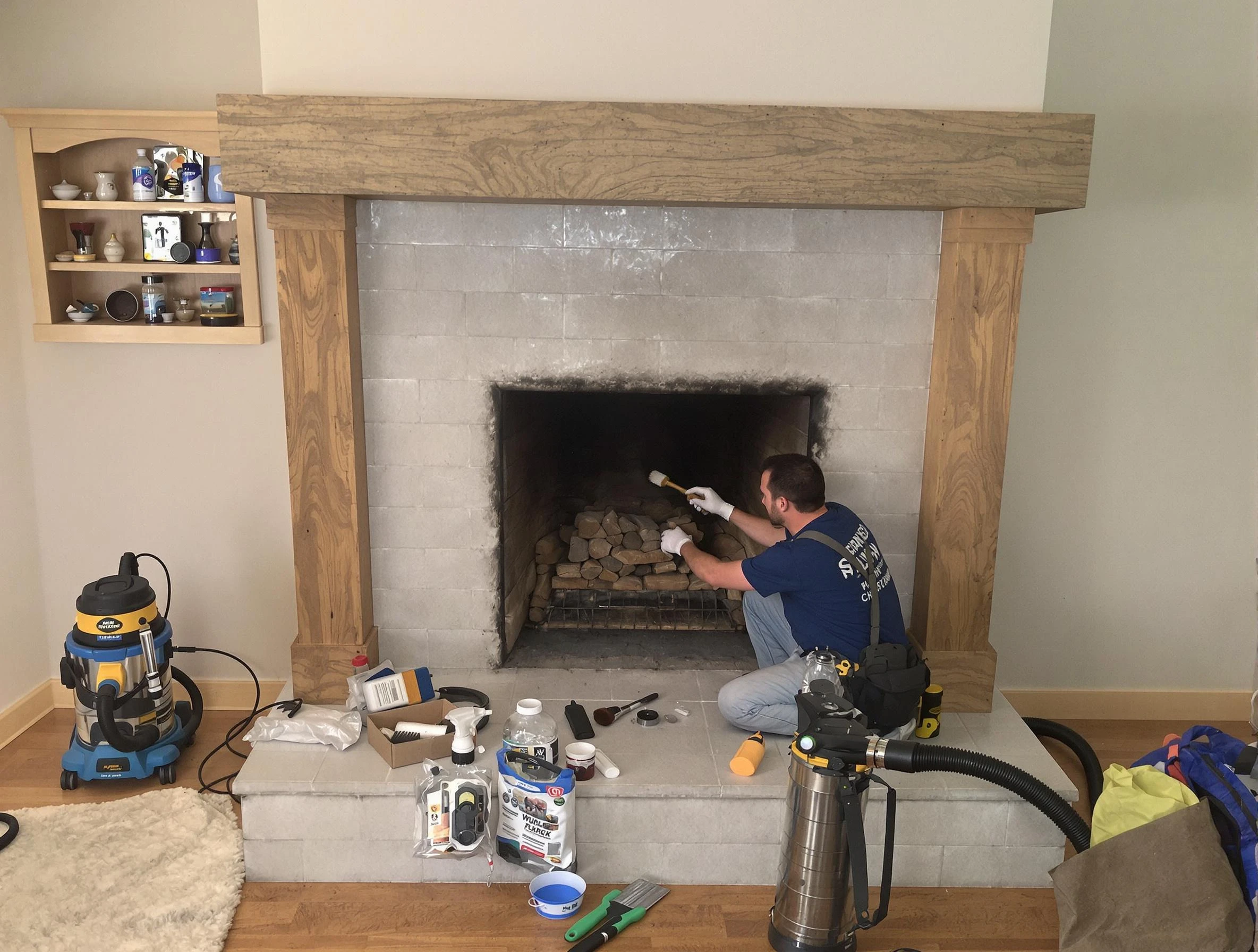 Detailed creosote removal process by Mansfield Chimney Sweep in Mansfield, MA